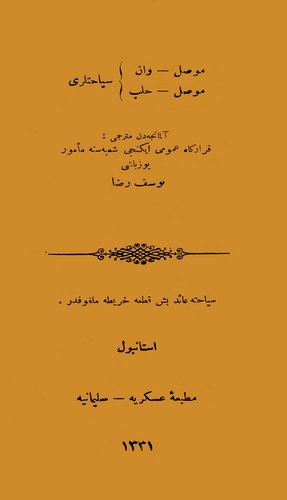 Musul-Van Musul-Haleb Seyahatleri-