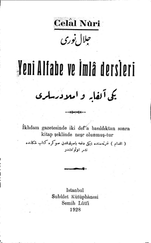 Yeni Alfabe ve İmla Dersleri-